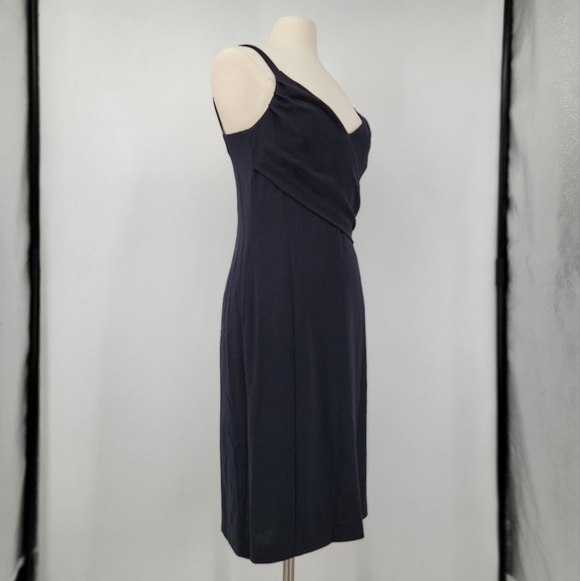 MaxMara LBD Black Dress Women's 10 Minimalist Elegant Sheath Knee Length - Picture 14 of 16